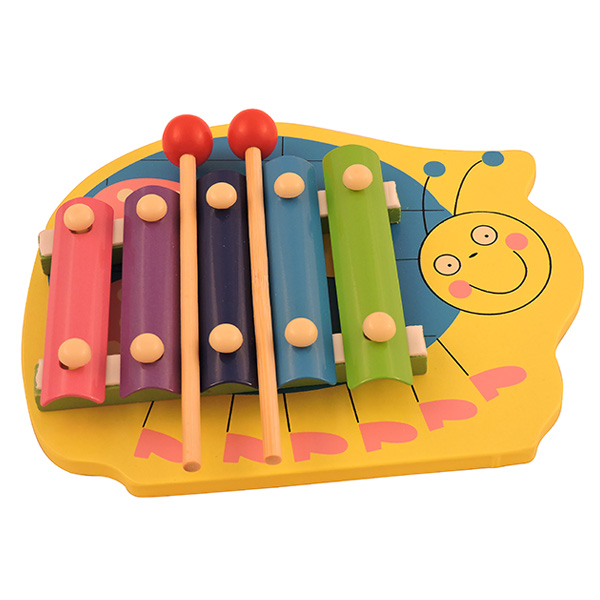 Xilofono "Bruco" strumento musicale legno gioco bambino/bambina 